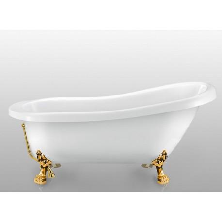 Акриловая ванна MAGLIEZZA ALBA 155,5х72,5 ножки золото